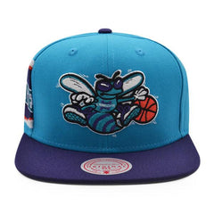 Mitchell And Ness Charlotte Hornets JUMBOTRON Vice Blue Purple Gray Snapback Hat