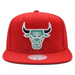 Mitchell And Ness Chicago Bulls '91 NBA FINALS INV LOGO Red Mint Gray Snapback