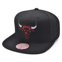 Mitchell And Ness Chicago Bulls 1991 NBA Finals Black White Red Patch Snapback