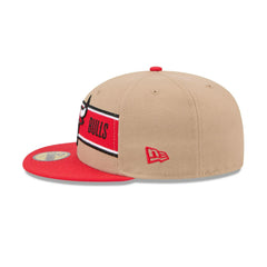 New Era Chicago Bulls '24 Draft Brown Red White Black 59Fifty 5950 Patch Fitted