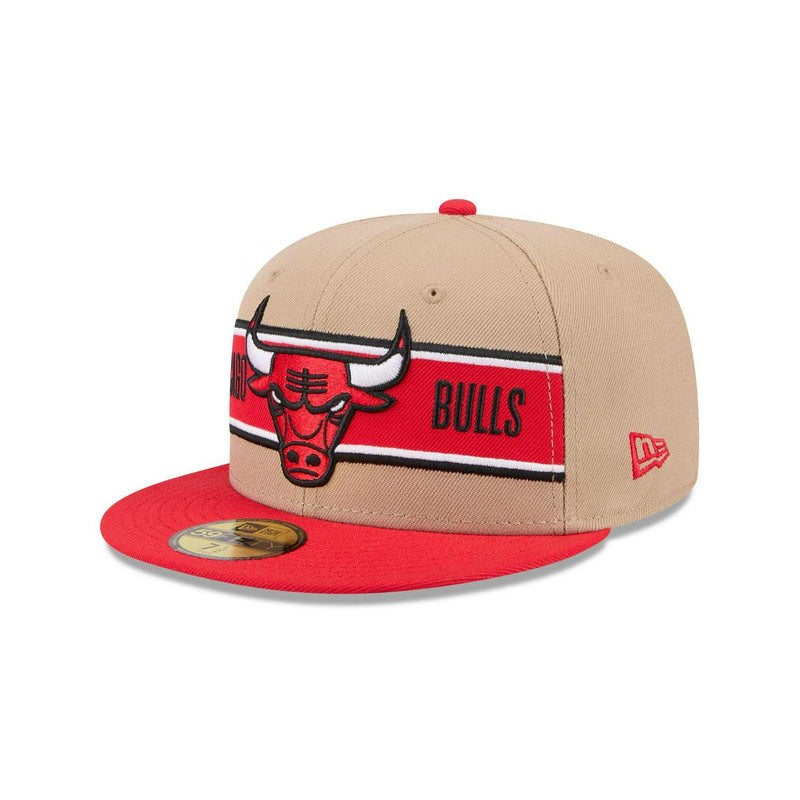 New Era Chicago Bulls '24 Draft Brown Red White Black 59Fifty 5950 Patch Fitted