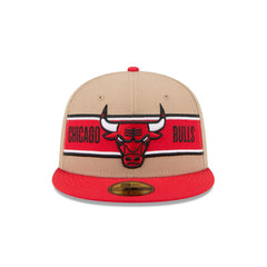 New Era Chicago Bulls '24 Draft Brown Red White Black 59Fifty 5950 Patch Fitted