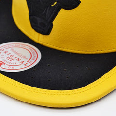 Mitchell And Ness Chicago Bulls Air Jordan DAY ONE Yellow Black Patch Snapback