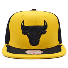 Mitchell And Ness Chicago Bulls Air Jordan DAY ONE Yellow Black Patch Snapback