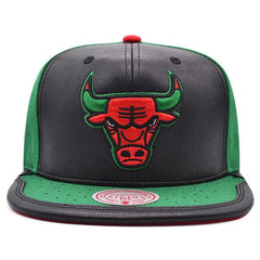 Mitchell And Ness Chicago Bulls Air Jordan DAY ONE Black Green Red Snapback Hat
