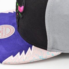 Mitchell And Ness Chicago Bulls Black Lime Gray Purple Pink Patch Snapback Hat