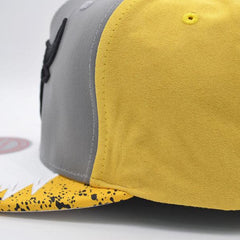 Mitchell And Ness Chicago Bulls Reflective Gray Black White Yellow Snapback Hat
