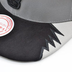 Mitchell And Ness Chicago Bulls Reflective Gray Black White Peach Patch Snapback