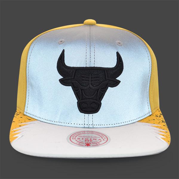 Mitchell And Ness Chicago Bulls Reflective Gray Black White Yellow Snapback Hat