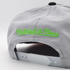 Mitchell And Ness Chicago Bulls Black Lime Gray Purple Pink Patch Snapback Hat