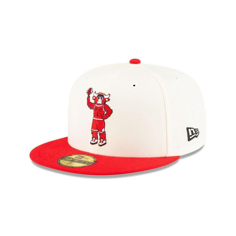 New Era Chicago Bulls Mascot 59Fifty White Orange Gray 5950 5950 Patch Fitted