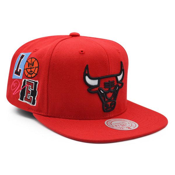 Mitchell And Ness Chicago Bulls ALL LOVE Red White Pink Patch Snapback Cap Hat