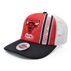 Mitchell And Ness Chicago Bulls RETRO TRUCKER Red Black White Green Snapback Hat