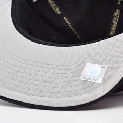 Mitchell And Ness Chicago Bulls LOGO REMIX Black Red Gray Patch Snapback Cap Hat