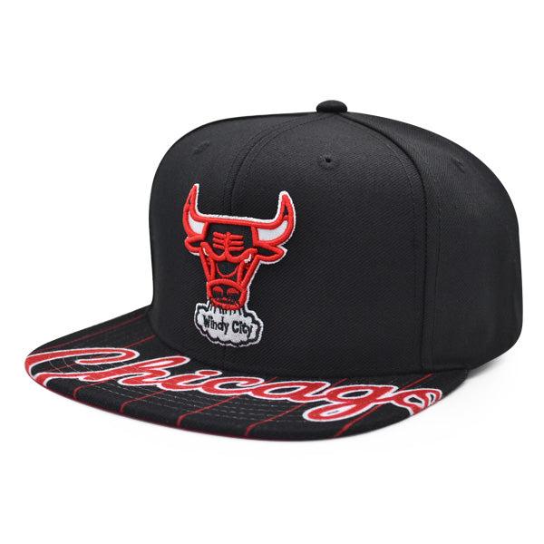 Mitchell And Ness Chicago Bulls SWINGMAN POP Black Red White Patch Snapback Hat