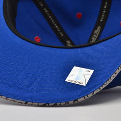 Mitchell And Ness Chicago Bulls NBA CONCRETE EDGE Royal Gray Red Patch Snapback