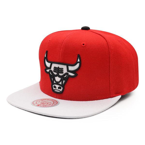 Mitchell And Ness Chicago Bulls CARDINAL Red White Black Patch Snapback Cap Hat