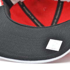 Mitchell And Ness Chicago Bulls CARDINAL Red White Black Patch Snapback Cap Hat