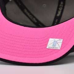 Mitchell And Ness Chicago Bulls NEON LIGHTS Gray Black Pink Patch Snapback Hat