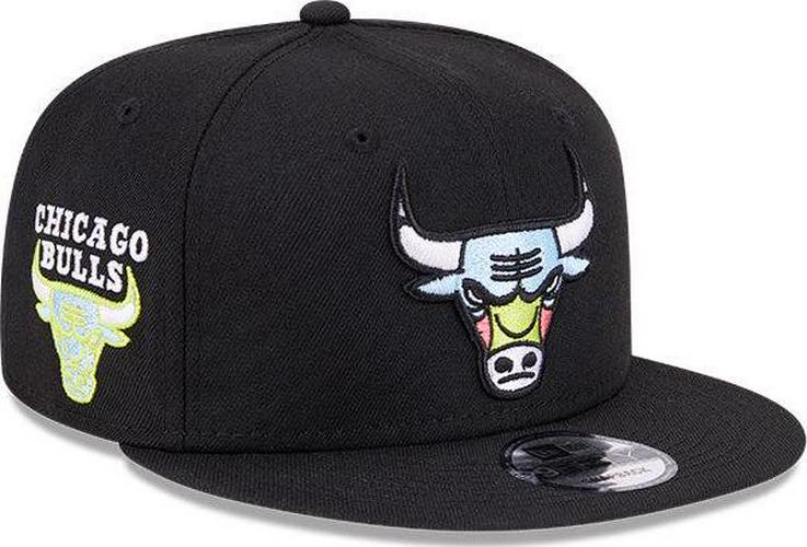 New Era Chicago Bulls Red Blue Pink Gray Green 9Fifty 950 Patch Snapback Hat