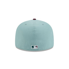 New Era Chicago Cubs Beach Kiss Blue Gray 59Fifty 5950 Patch Fitted Cap Hatt
