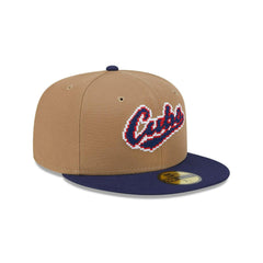 New Era Chicago Cubs Brown Red White Blue Gray 59Fifty 5950 Patch Fitted Cap Hat