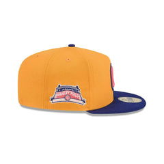 New Era Chicago Cubs 100 Yrs Gold Blue Gray 59Fifty 5950 Patch Fitted Cap Hat