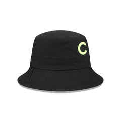New Era Chicago Cubs Hi Vis Doodle Black Grey Grey Bucket Hat