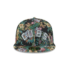 New Era Chicago Cubs Floral Jacquard Black Gray 59Fifty 5950 Patch Fitted Hat