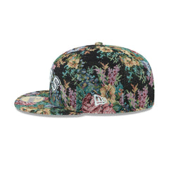New Era Chicago Cubs Floral Jacquard Black Gray 59Fifty 5950 Patch Fitted Hat