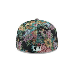New Era Chicago Cubs Floral Jacquard Black Gray 59Fifty 5950 Patch Fitted Hat