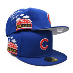 New Era Chicago Cubs CLOUD Wrigley Royal Blue Red 59Fifty 5950 Patch Fitted Hat