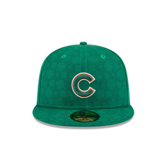 New Era Chicago Cubs St. Patrick's Day 2025 Green Gray 59Fifty 5950 Patch Fitted