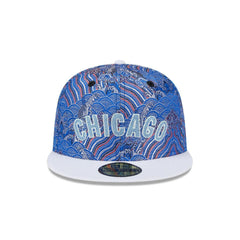 New Era Chicago Cubs Jacquard Crown White Gray 59Fifty 5950 Patch Fitted Cap Hat