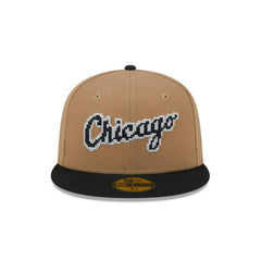 New Era Chicago White Sox Brown Black Gray 59Fifty 5950 Patch Fitted Cap Hat