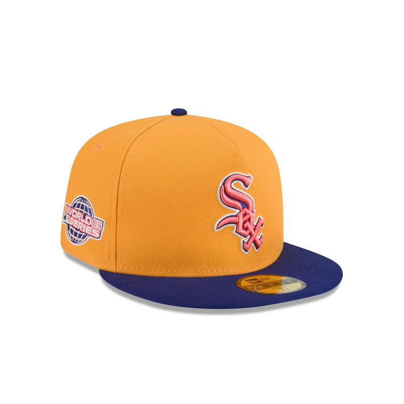 New Era Chicago White Sox '05 WS Gold Blue Gray 59Fifty 5950 Patch Fitted Hat