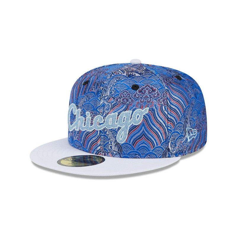 New Era Chicago White Sox Jacquard Crown White Gray 59Fifty 5950 Patch Fitted