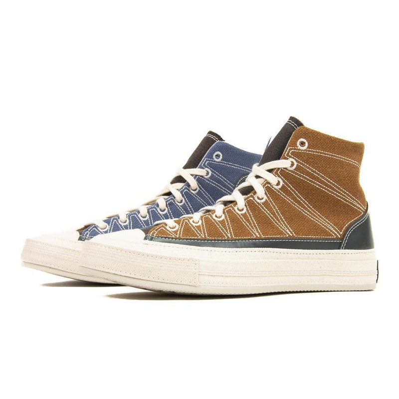 Converse Chuck 70 Hi Brindle Brown Steel Blue White Black Sneaker Shoe Trainer