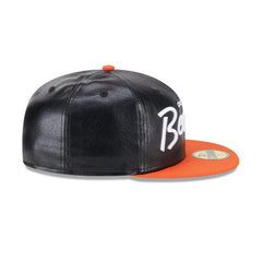 New Era Cincinnati Bengals Faux Leather Black Orange Green 59Fifty 5950 Fitted