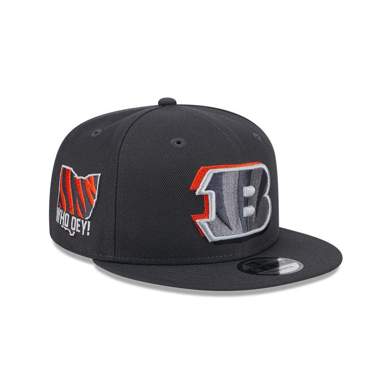 New Era Cincinnati Bengals '24 Graphite Orange Blue 9Fifty 950 Patch Snapback