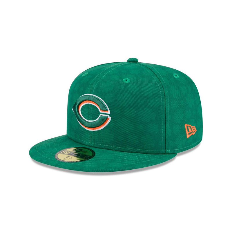 New Era Cincinnati Reds St. Patrick's Day 2025 Green Gray 59Fifty 5950 Fitted