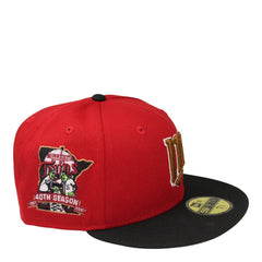 New Era Minnesota Twins 40th Anni Red Black Gray 59Fifty 5950 Patch Fitted Hat