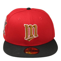 New Era Minnesota Twins 40th Anni Red Black Gray 59Fifty 5950 Patch Fitted Hat