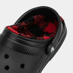 Crocs Classic Buffalo Check Black Red Slide Clog Sandal Slippers