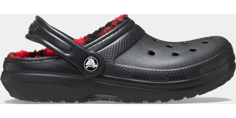 Kids Crocs Classic Buffalo Check PS GS Black Red 210767-001 Clog Sandal Boots