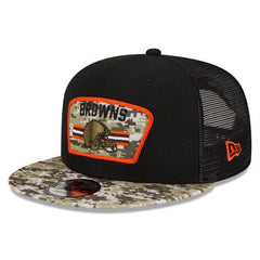 New Era Cleveland Browns Camo Orange Green Red White 9Fifty 950 Patch Snapback