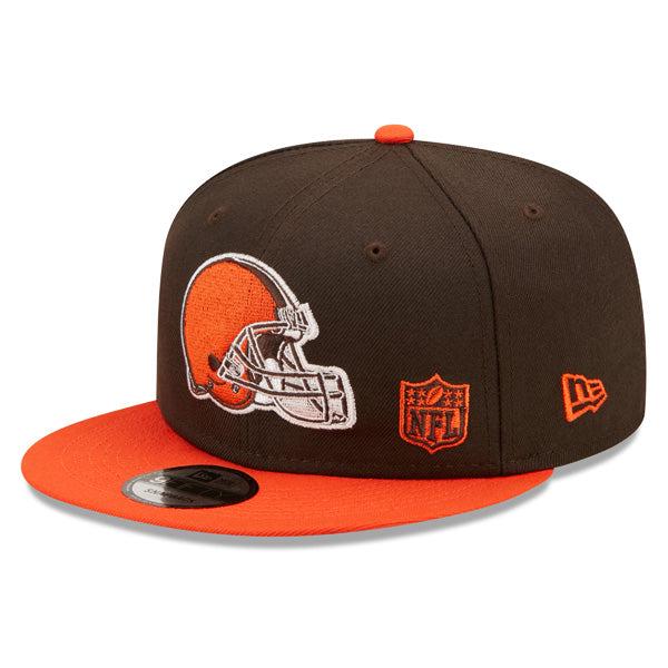 New Era Cleveland Browns Orange White Green Black 9Fifty 950 Patch Snapback Hat