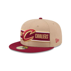 New Era Cleveland Cavaliers '24 Draft Beige Red Gray 59Fifty 5950 Patch Fitted
