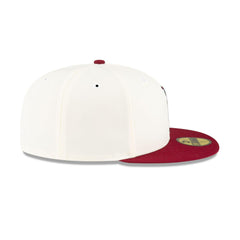 New Era Cleveland Cavaliers White Red Gray 59Fifty 5950 Patch Fitted Cap Hat