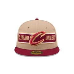 New Era Cleveland Cavaliers '24 Draft Beige Red Gray 59Fifty 5950 Patch Fitted